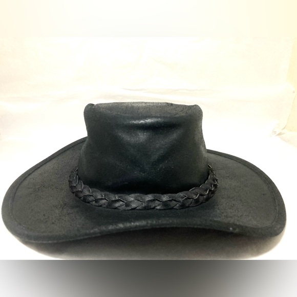 BC Hats Bac Pac Traveller Oily Australian Leather Hat Black Size Medium main image 7